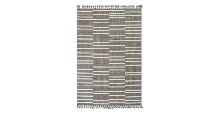 Teppich Ravenna 133 x 190 cm in grau / weiß