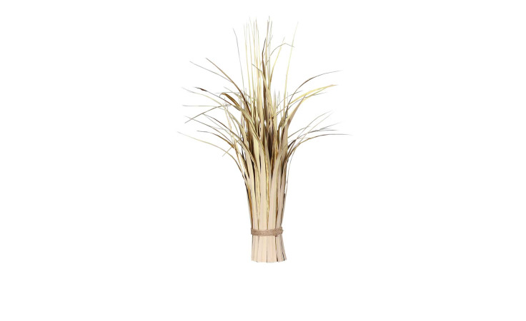 Stehgras 58 cm aus Kunststoff in beige mit einem braunen Band zugebunden.