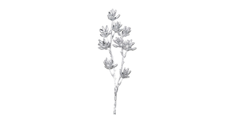 Fruchtstand 33 cm aus Kunststoff in silber.