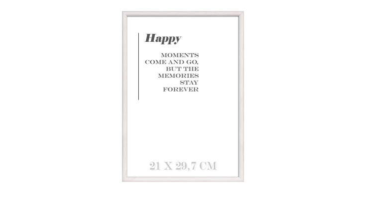 Holz-Bilderrahmen Happy 21 x 30 cm