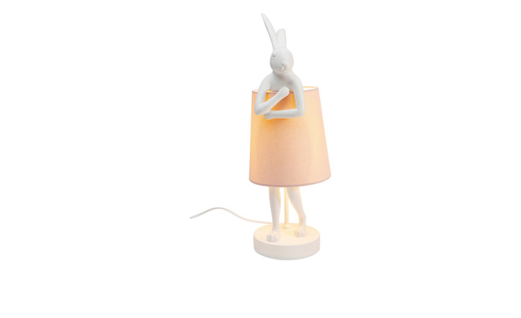 Tischleuchte Tlrabbit 50 cm in weiß / rosa