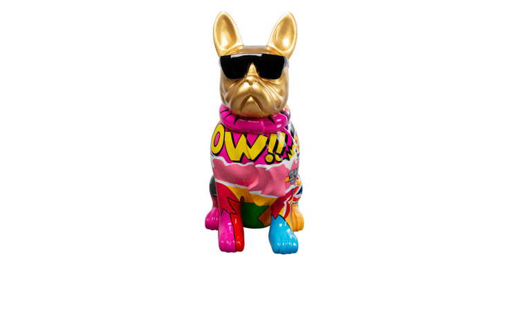 Deko-Hund Grafittidog 20 cm in einer bunten Ausführung