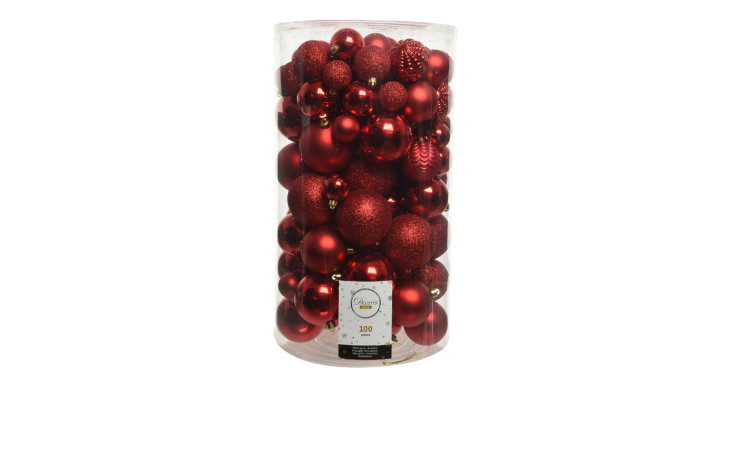 Christbaumkugel-Set 8 cm 100 tlg.