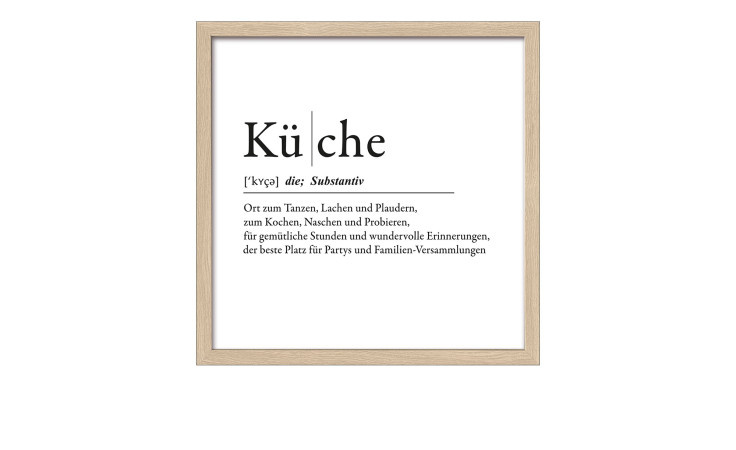 Rahmenbild Küche 33 x 33 cm