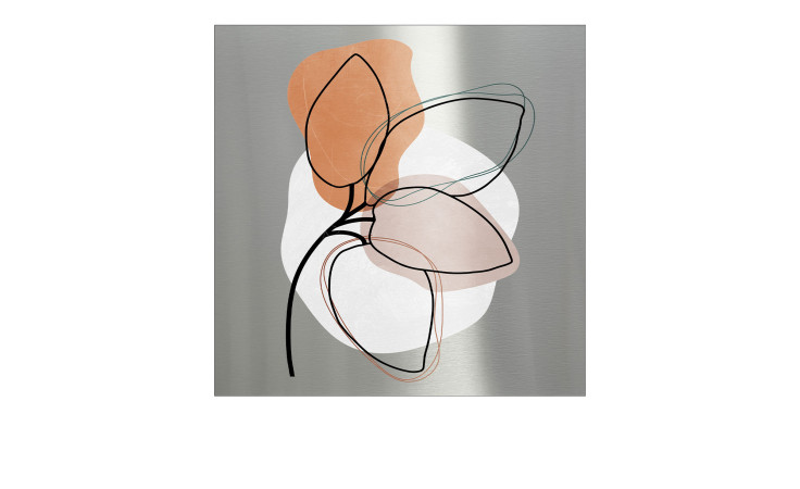 Alubild Line Art Leaves 50 x 50 cm