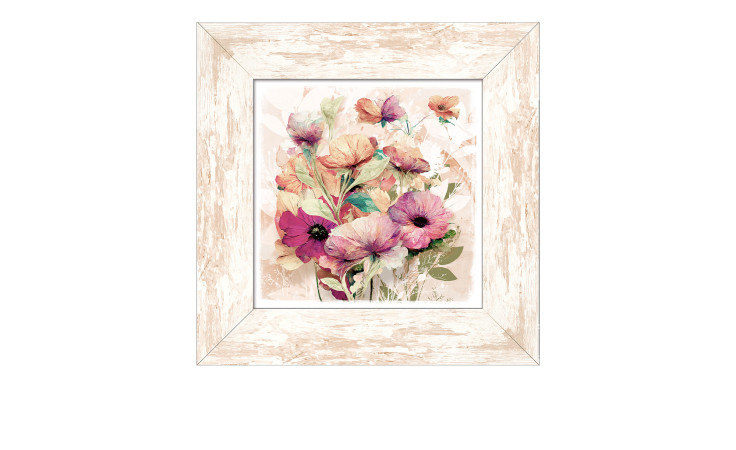 Rahmenbild Watercolor Flowers 30 x 30 cm