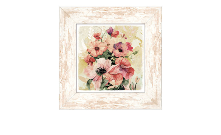 Rahmenbild Watercolor Flowers 30 x 30 cm