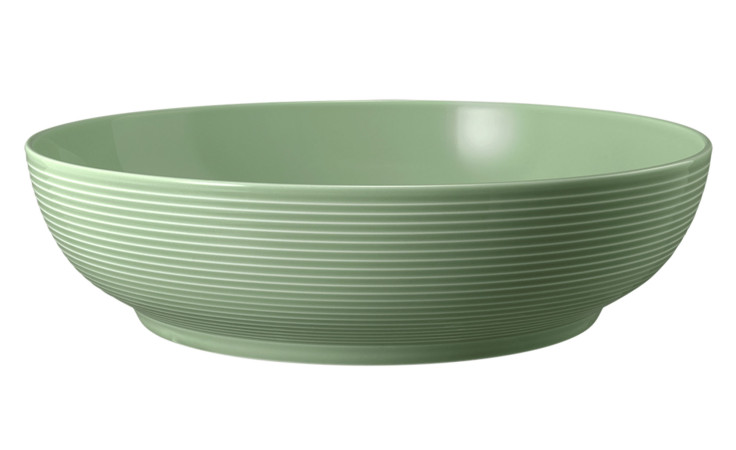 Foodbowl Beat 25,5 cm aus Porzellan in Salbeigrün.