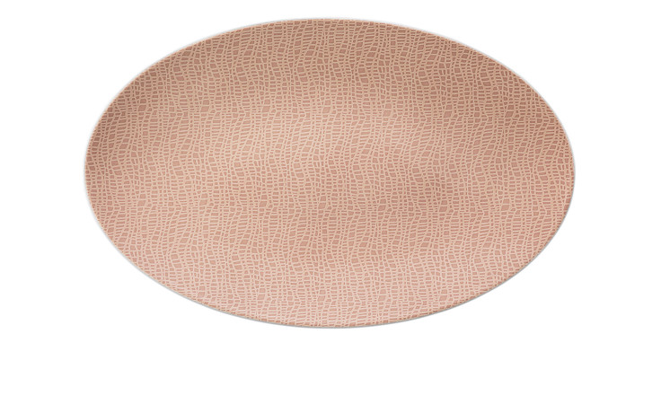Servierplatte Life 40,3 cm aus Porzellan in rosa.