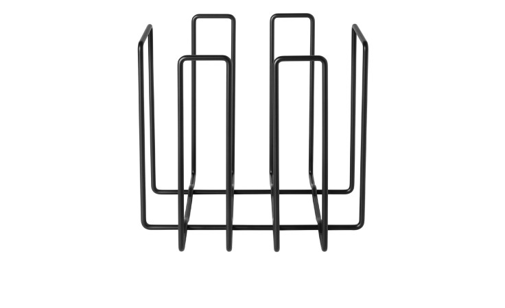 Magazinsammler Wires 30 cm aus Stahl in schwarz.