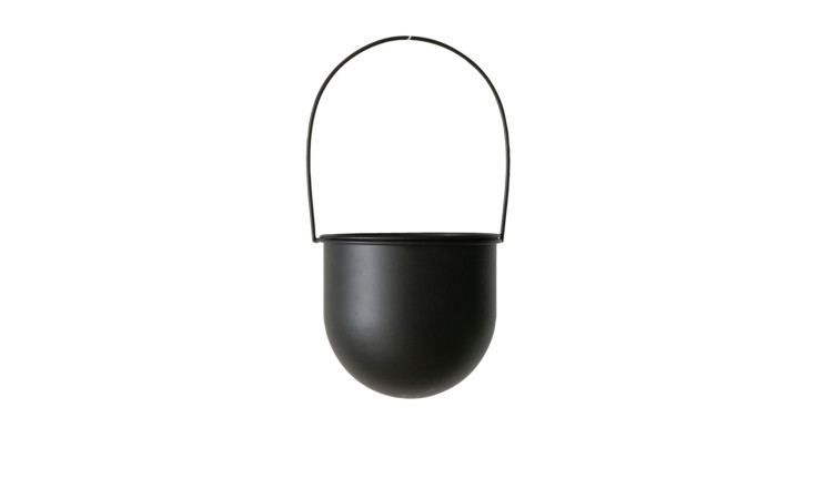 Pflanztopf Madox 40 cm in schwarz aus Eisen