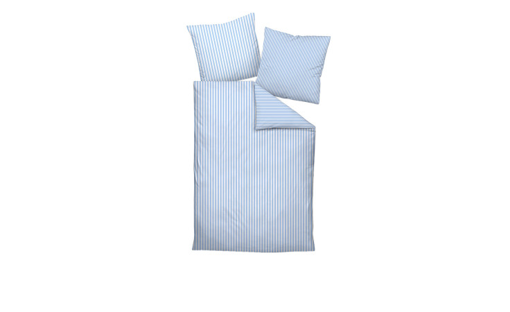 Mako-Satin Bettwäsche Modrnclassic in der Größe 135 x 200 cm un din der Farbausführung blau