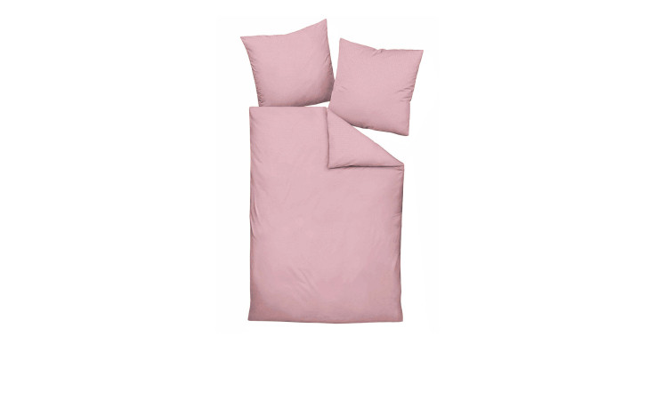 Seersucker Bettwäsche Piano in der Größe 135 x 200 cm und in der Farbausführung Rosa