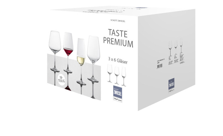 Gläser-Set Taste 18-tlg., transparent