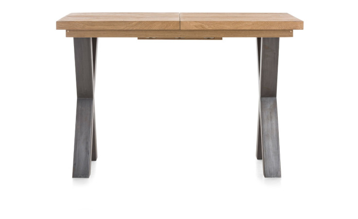 Bartisch Metalox mit Echtholz-Platte in Railway Brown und X-Gestell in Graphit lackiert aus Stahl