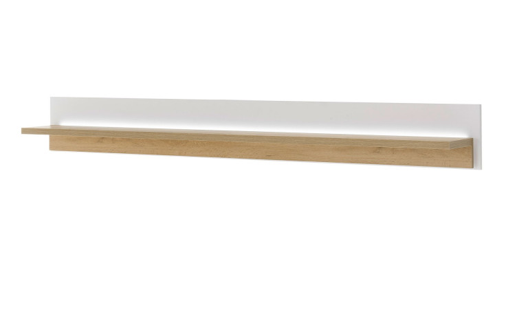 Wandboard Leander in weiß mit Absetzungen in Eiche Wotan-Dekor