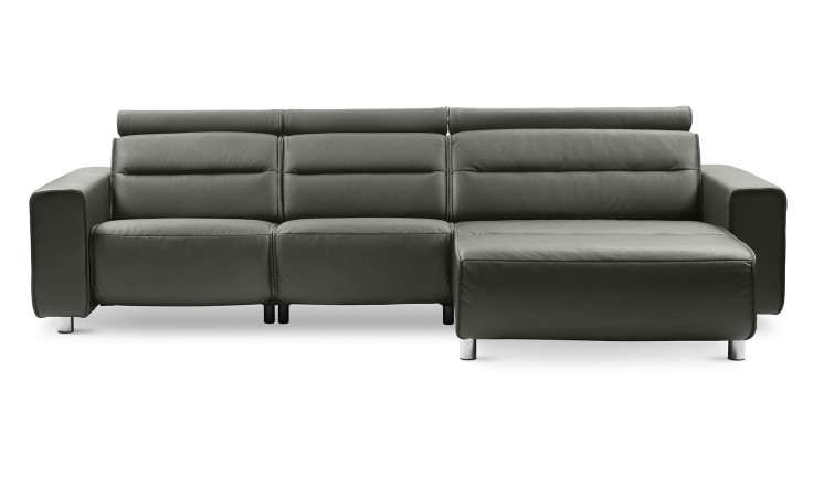 Stressless Sofa Emily mit zwei Sitzen und einem Longseat in grün