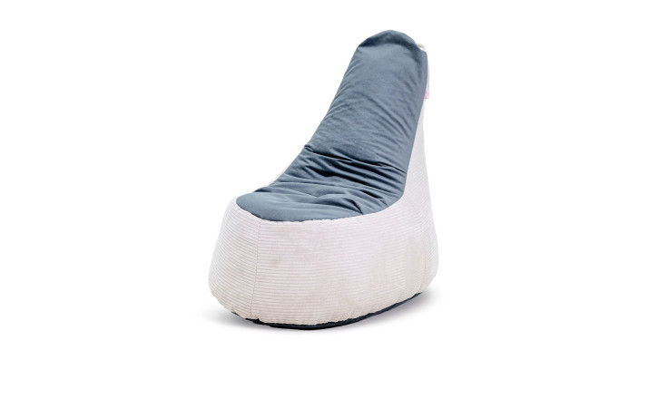 Sitzsack Golden Dream in der Farbe Beige mit Absetzung in blau