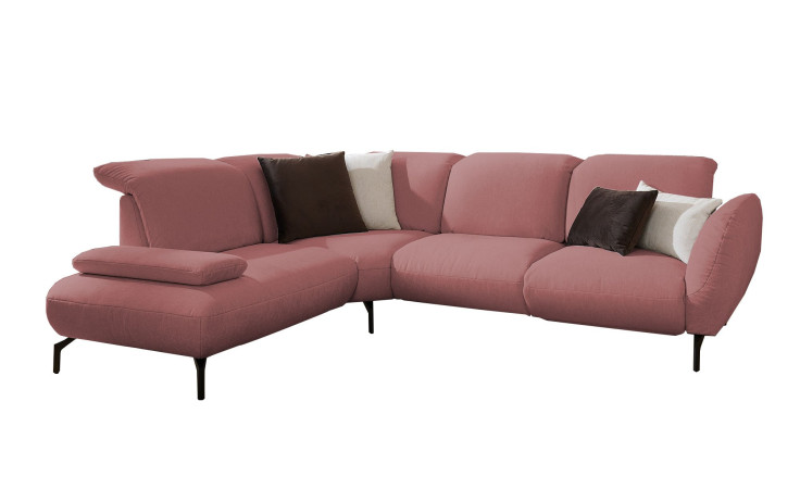 Komfort-Ecksofa vito Bevy, in der Farbausführung Altrosa