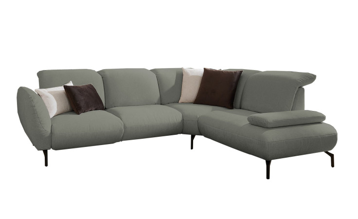 Komfort-Ecksofa vito Bevy, in der Farbausführung Stone