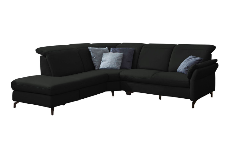Basis-Ecksofa vito Schwarz, in der Farbausführung Schwarz