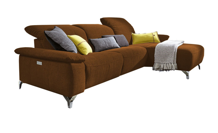 Basis - Ecksofa Musterring MR 370, in der Farbausführung brandy