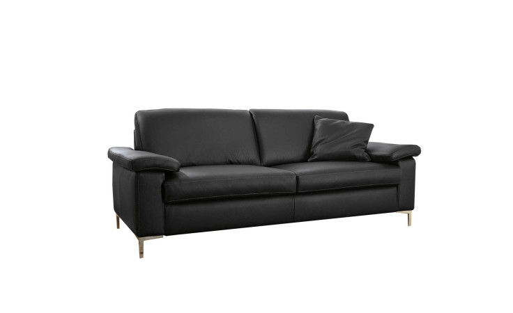 2-Sitzer Musterring MR 2875 in Echt longlife Leder in schwarz
