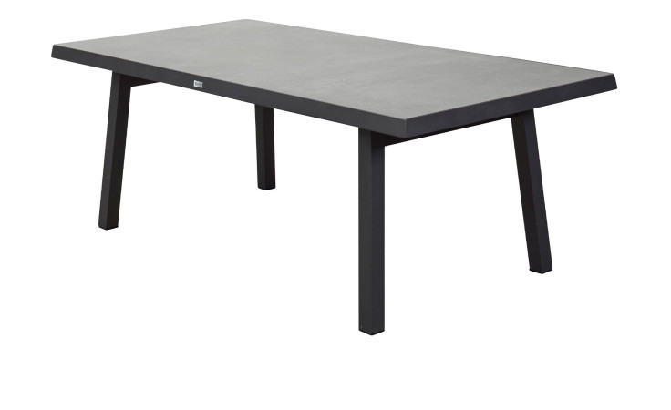 Gartentisch Vivera mit Tischlpatte aus Kermaik in Beton-Optik und Gestell aus Aluminium in Anthrazit