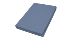 Jersey-Boxspring-Spannbettlaken, in der Größe 180 - 200 x 200 cm und in der Farbausführung blau 