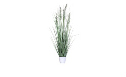 Gras 90 cm aus Kunststoff in grün mit Applikationen.