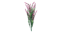 Veronica-Busch 60 cm aus Kunststoff in pink mit grünen Stiel und Blätter.