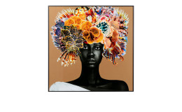 Gerahmtes Bild Flowerart 120 x 120 cm in einer mehrfarbigen Ausführung
