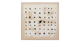 Gerahmtes Bild Creatvie Dots 122,6 x 122,6 cm in beige