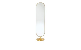 Standspiegel Curve 170 cm hoch mit einem goldenen Rahmen