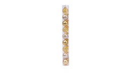 Christbaumkugel-Set 3 cm 9 tlg. in gold.