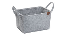Korb Fay 35 cm in hellgrau aus Filz