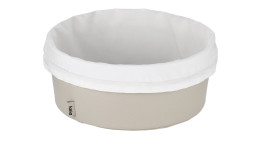 Brotkorb Grana  28 x 11 cm inn silbergrau aus PU-Leder