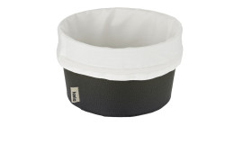 Brotkorb Grana 19 x 11 cm in schwarz aus PU-Leder