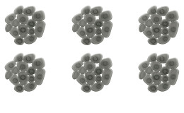 Badewanneneinlage Minis Sassolino 12,5 x 11,5 cm 6tlg.