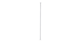 Duschvorhangstange weiß 125 - 220 cm