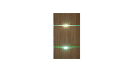 Glaskatenbeleuchtung Grazia für zwei Glasböden.