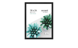 Aluminium-Bilderrahmen Star 18 x 24 cm mit einem schwarzen Rahmen und transparenten Glas.