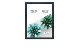 Aluminium-Bilderrahmen Star 30 x 40 cm mit einem schwarz matten Strukturrahmen und transparenten Glas.