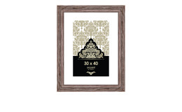 Bilderrahmen Vintage 30 x 40 cm in braun mit einem Holzrahmen und transparentem Glas.