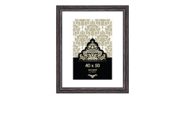 Bilderrahmen Vintage 40 x 50 cm in schwarz mit einem Holzrahmen und transparentem Glas.