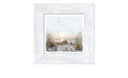 Rahmenbild Nordic Beach Atmosphere 44 x 44 cm. Rahmenbild mit dem Thema - Strand und Meer.