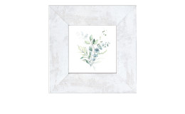 Rahmenbild Watercolor Leaves 34 x 34 cm. Rahmenbild mit dem Thema - Blätter.