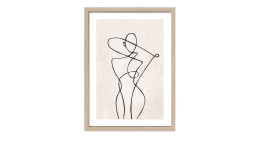 Rahmenbild Line Art Body 55 x 75 cm. Rahmenbild mit dem Thema - Line Art.