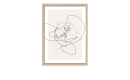 Rahmenbild Line Art Faces 55 x 75 cm. Rahmenbild mit dem Thema - Formen.