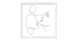Rahmenbild Line-Art-Faces 33 x 33 cm